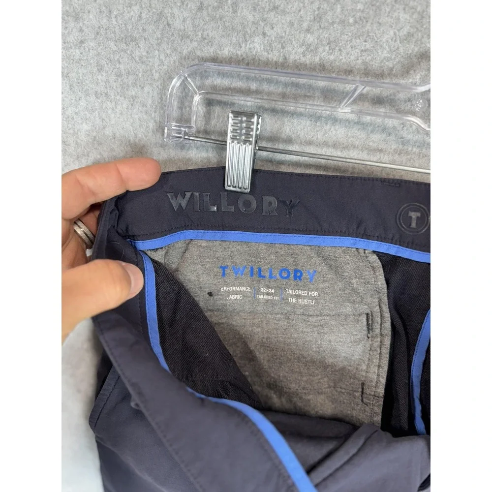 Twillory Pants Mens 32x34 Navy Blue Stretch Performance Tailored Fit Business